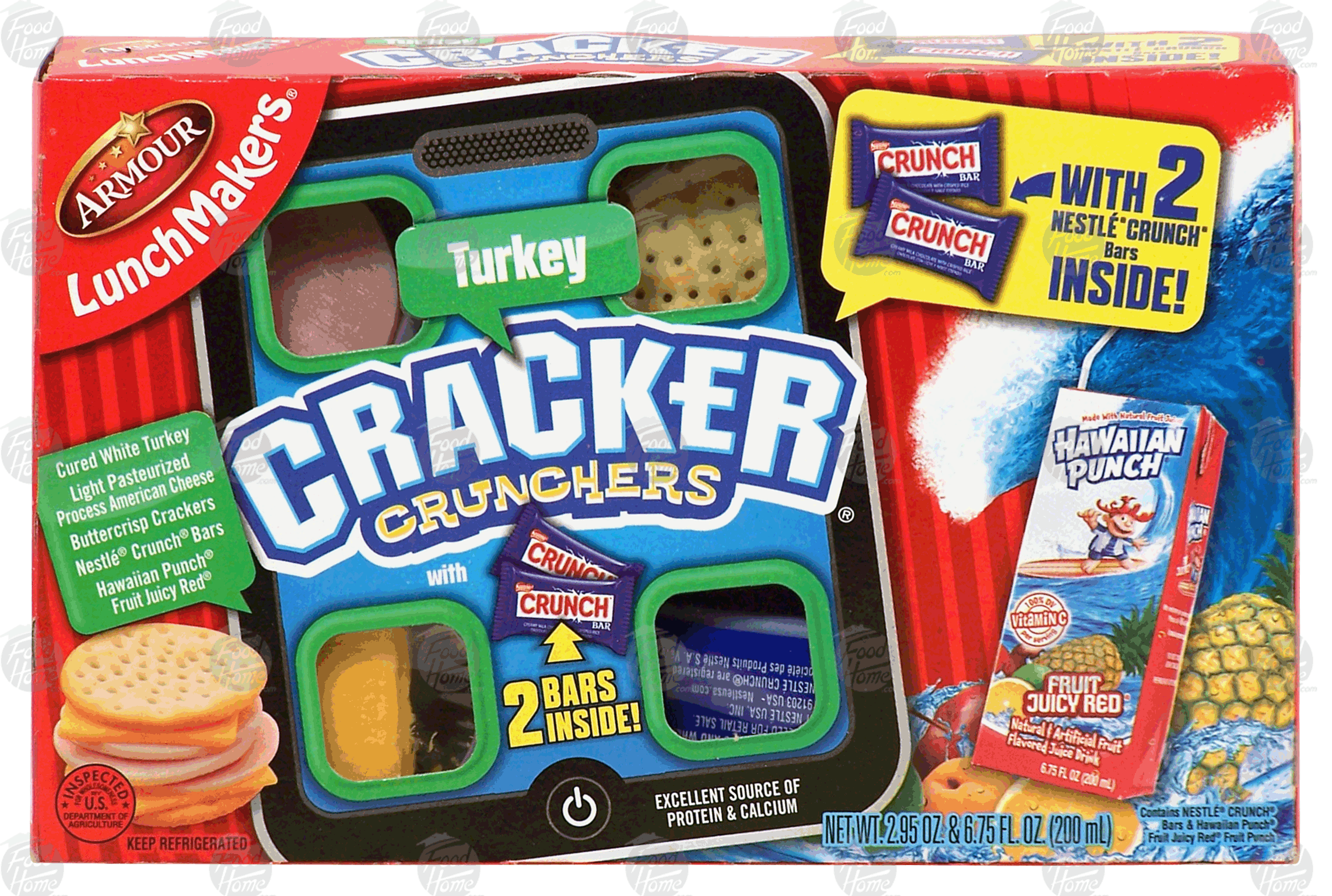 Armour Lunch Makers turkey cracker crunchers, 2.95 oz & 6.67 fl oz drink Full-Size Picture